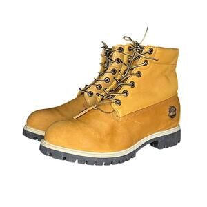 Timberland Men's Premium 6-Inch Waterproof Boots Wheat Nubuck Leather Size 9.5